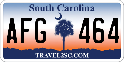 SC license plate AFG464