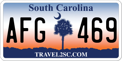 SC license plate AFG469