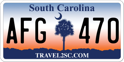 SC license plate AFG470