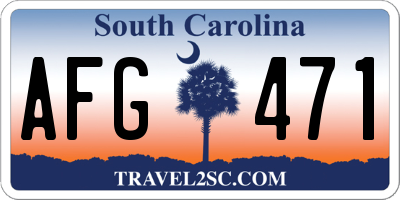 SC license plate AFG471