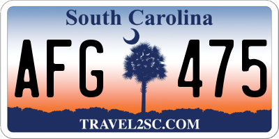 SC license plate AFG475