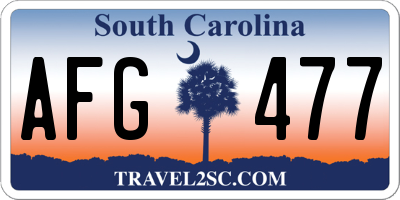 SC license plate AFG477