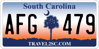 SC license plate AFG479
