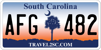 SC license plate AFG482