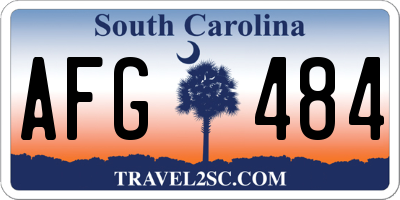 SC license plate AFG484