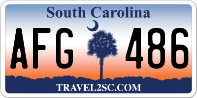 SC license plate AFG486