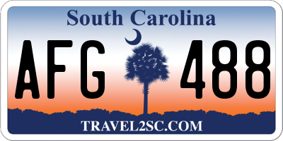 SC license plate AFG488