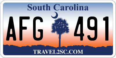 SC license plate AFG491