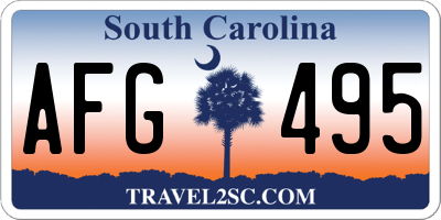 SC license plate AFG495