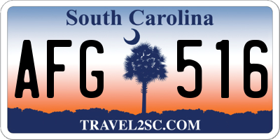 SC license plate AFG516