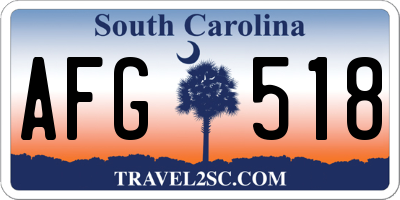 SC license plate AFG518