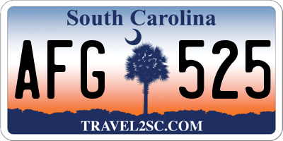 SC license plate AFG525