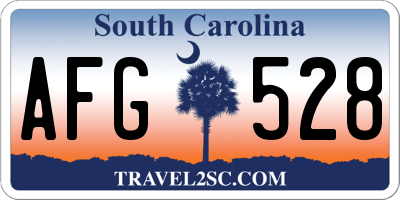 SC license plate AFG528