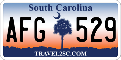 SC license plate AFG529