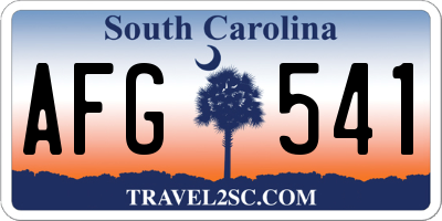 SC license plate AFG541