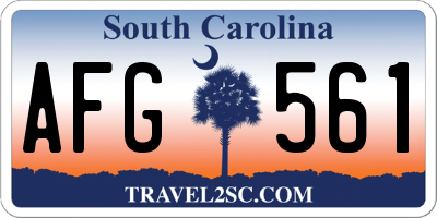 SC license plate AFG561