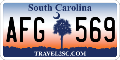SC license plate AFG569