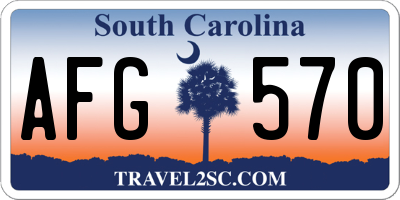 SC license plate AFG570