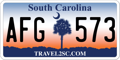 SC license plate AFG573