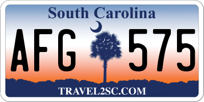 SC license plate AFG575