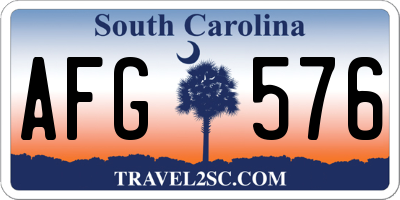 SC license plate AFG576