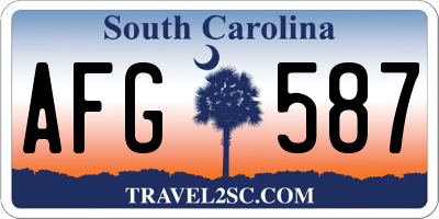 SC license plate AFG587