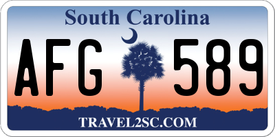 SC license plate AFG589