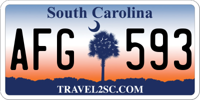 SC license plate AFG593
