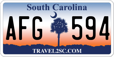 SC license plate AFG594