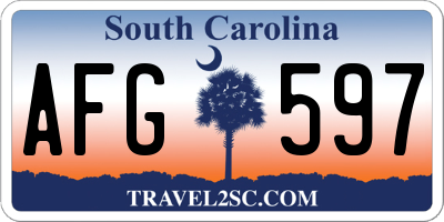 SC license plate AFG597