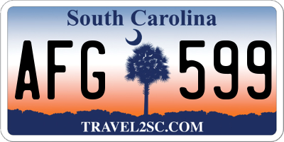SC license plate AFG599