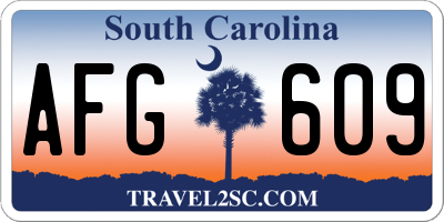SC license plate AFG609