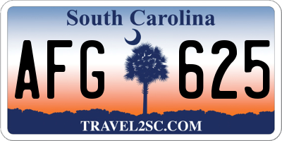 SC license plate AFG625