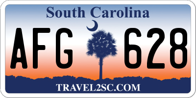 SC license plate AFG628