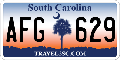 SC license plate AFG629