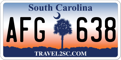 SC license plate AFG638