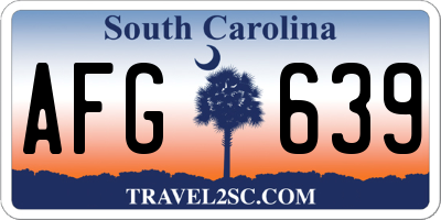 SC license plate AFG639