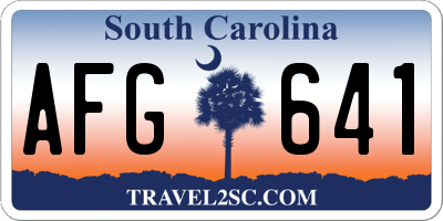 SC license plate AFG641