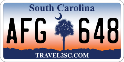 SC license plate AFG648