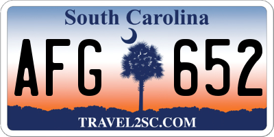 SC license plate AFG652