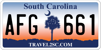 SC license plate AFG661