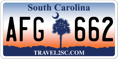 SC license plate AFG662