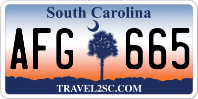 SC license plate AFG665