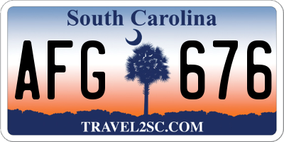 SC license plate AFG676