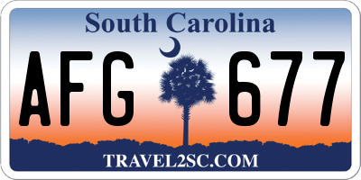 SC license plate AFG677