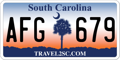SC license plate AFG679