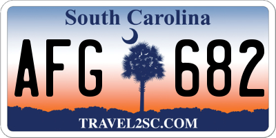 SC license plate AFG682