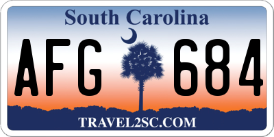 SC license plate AFG684