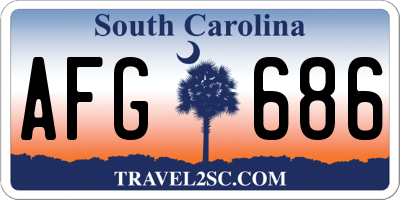 SC license plate AFG686