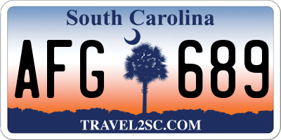 SC license plate AFG689